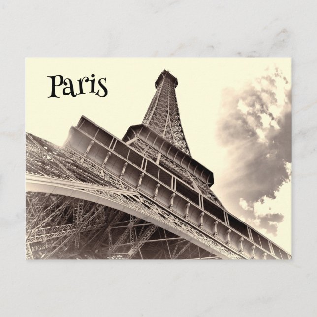 Eiffel Tower in Paris Postcard (Front)