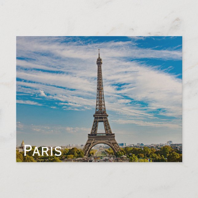 Eiffel tower in Paris Postcard (Front)
