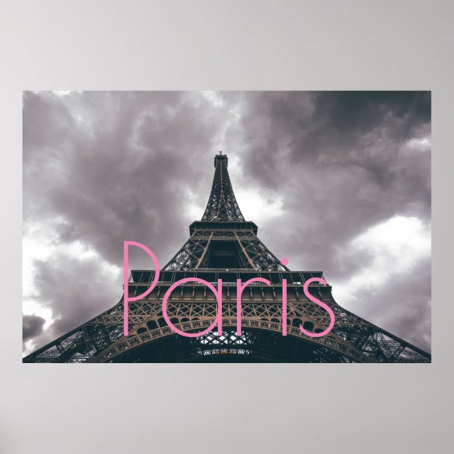 Eiffel Tower in Paris Romantic Love City Poster (Front)