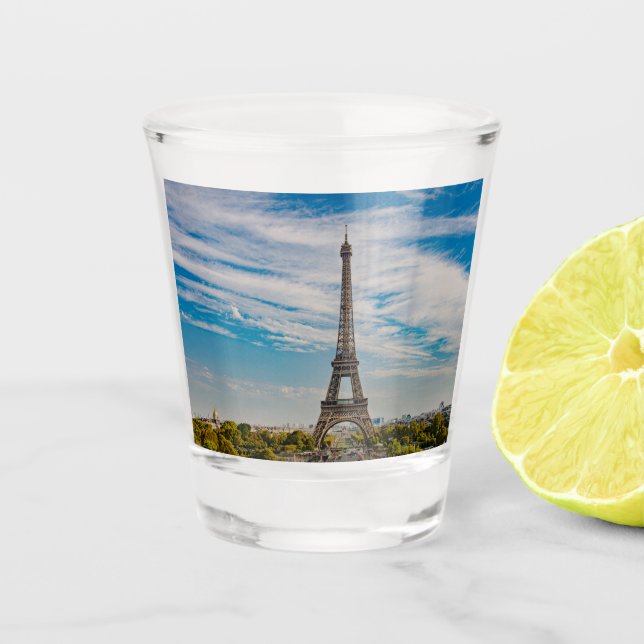 Eiffel tower in Paris Shot Glass (Front)
