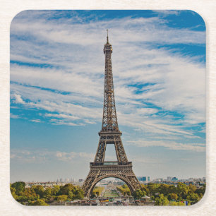 Eiffel tower in Paris Square Paper Coaster