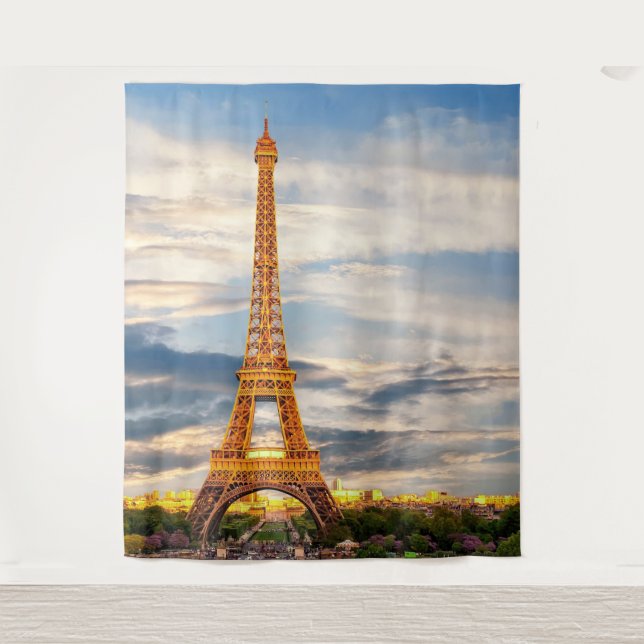eiffel tower in paris, the city of love tapestry (Front)