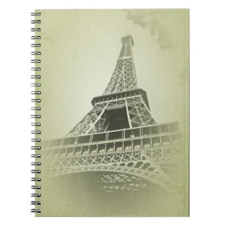 Eiffel Tower in sepia tone Notebook