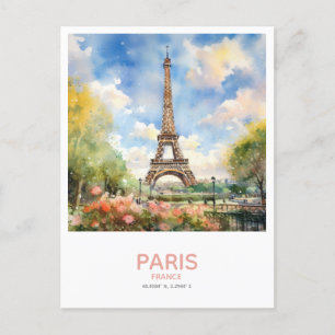 Eiffel Tower in Spring - Paris, France Postcard