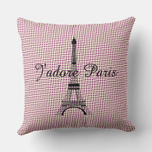 Eiffel tower J'adore Paris Cushion