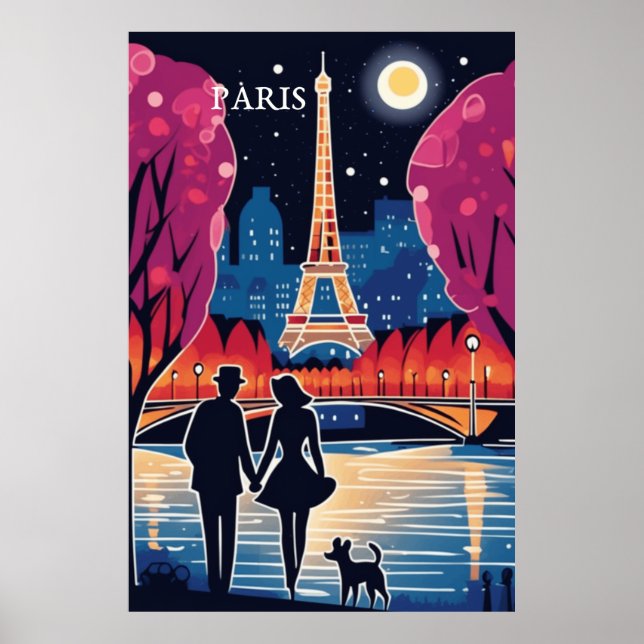 Eiffel Tower Landmark of Paris Poster (Front)