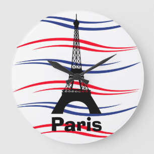 Eiffel Tower Large Clock