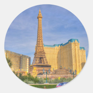 Eiffel Tower Las Vegas Paris Limousine Nevada Classic Round Sticker
