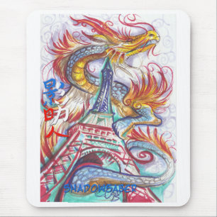 Eiffel Tower light Dragon and Hope Mouse Pad