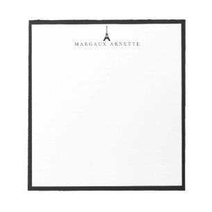 Eiffel Tower Logo Black Frame Notepad