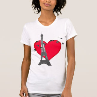 Eiffel Tower love birds T-Shirt