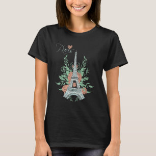 Eiffel Tower Love Paris French Souvenir Parisian H T-Shirt