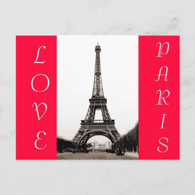 Eiffel Tower - Love Paris Postcard (Front)