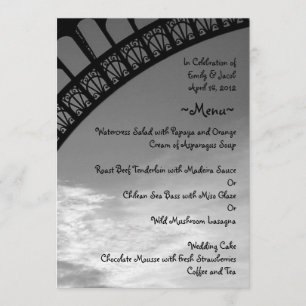 Eiffel Tower Menu Cards