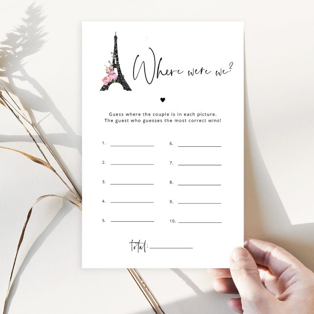 Eiffel tower minimalist where were we bridal game (Creator Uploaded)