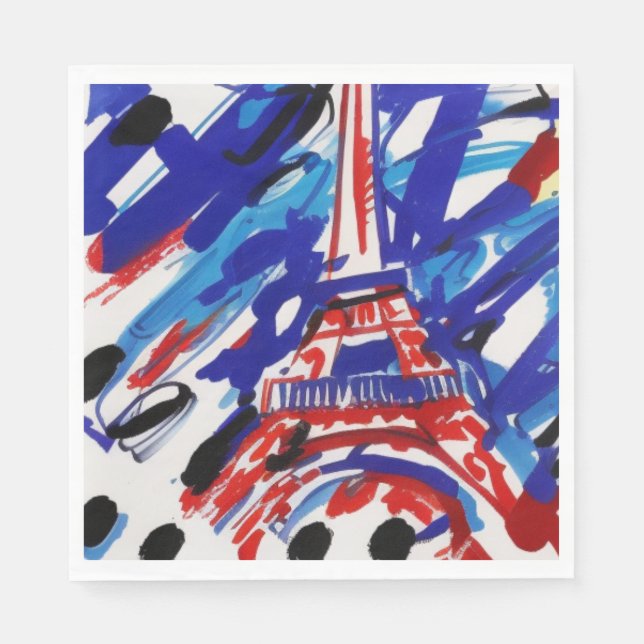 Eiffel Tower Napkin (Front)