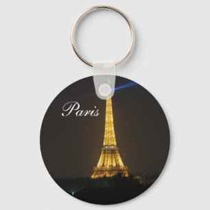 Eiffel Tower night Key Ring