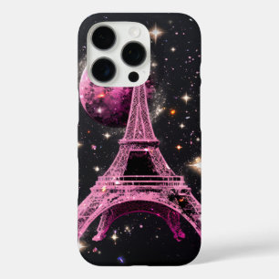 Eiffel Tower Night Moon iPhone 16 Pro Case