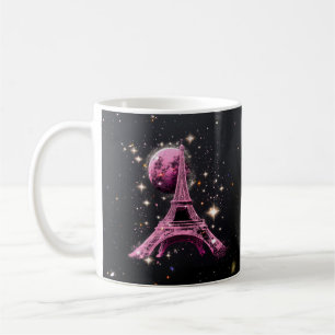 Eiffel Tower Night Moon Coffee Mug