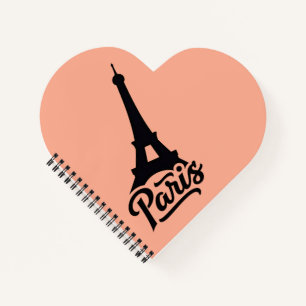 Eiffel Tower of Paris (France) black Notebook