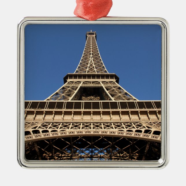 Eiffel tower of Paris in France Metal Ornament (Front)