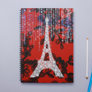 Eiffel Tower on Lace Notebook