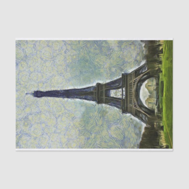 Eiffel tower painting tissue paper (Front)