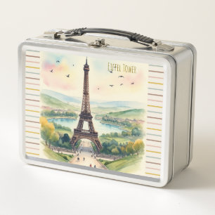 Eiffel Tower Paris, An Iconic Landmark of Paris Metal Lunch Box
