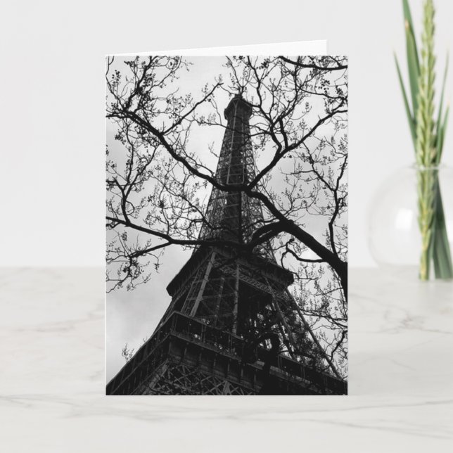 Eiffel Tower Paris Blank All Occassions Greetings Card (Front)