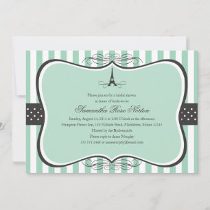 Eiffel Tower Paris Bridal Shower Invitation