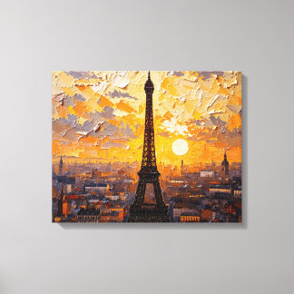 Eiffel Tower Paris Canvas Wall Art 