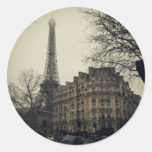 Eiffel Tower Paris City Building Architecture Classic Round Sticker