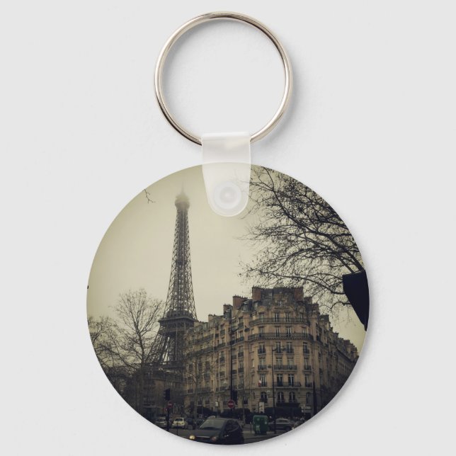 Eiffel Tower Paris City Building Architecture Key Ring (Front)