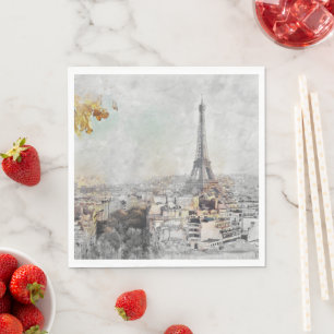 Eiffel Tower Paris Cloth Napkins – Romantic France