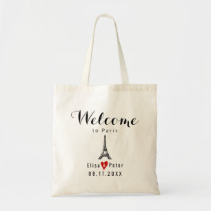 Eiffel Tower Paris destination wedding welcome bag