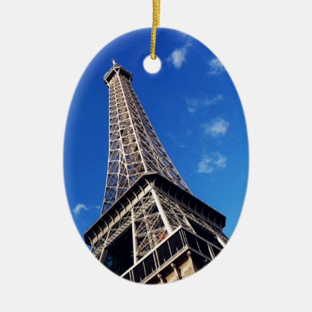 Eiffel Tower Paris Europe Travel Ceramic Ornament (Front)