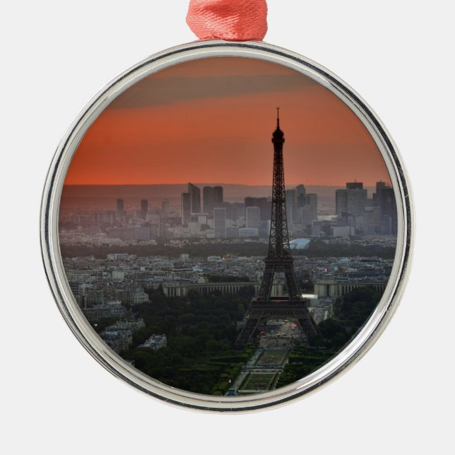 Eiffel Tower Paris Europe Travel Metal Ornament (Front)
