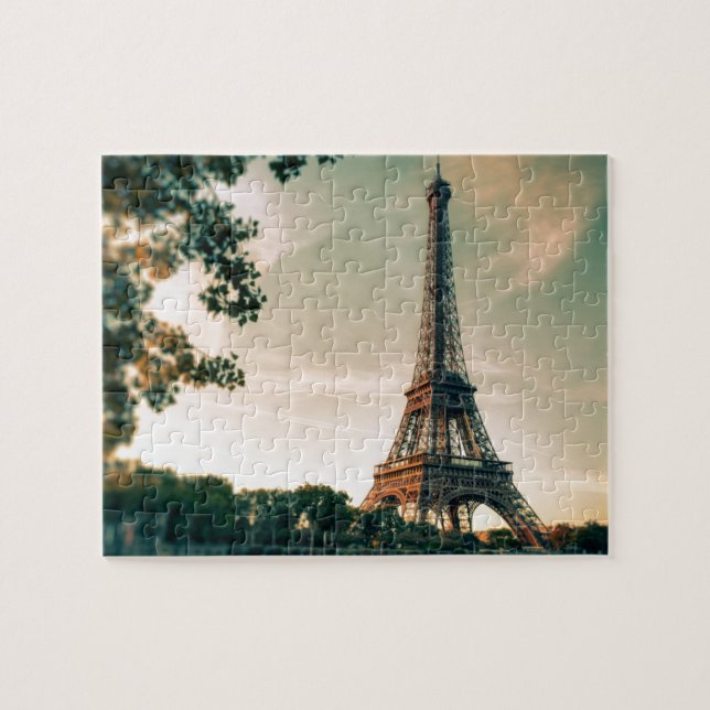 Eiffel Tower Paris Europe Travel Photo Jigsaw Puzzle (Horizontal)