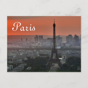 Eiffel Tower Paris Europe Travel Postcard