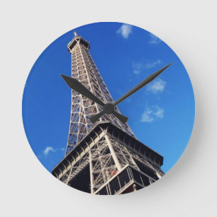 Eiffel Tower Paris Europe Travel Round Clock