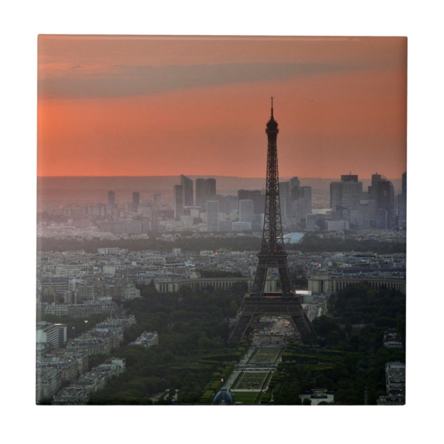 Eiffel Tower Paris Europe Travel Tile (Front)