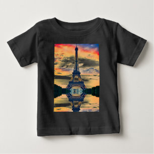 Eiffel Tower Paris Evening European Travel Baby T-Shirt