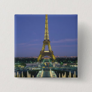 Eiffel Tower, Paris, France 2 15 Cm Square Badge