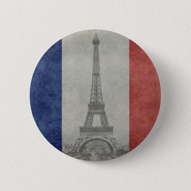 Eiffel tower, Paris France 6 Cm Round Badge (Front)