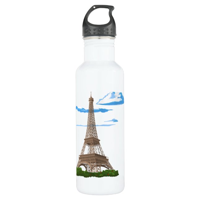 Eiffel Tower Paris France 710 Ml Water Bottle (Front)