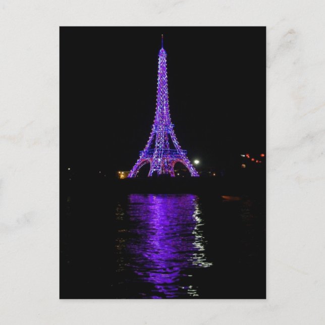 Eiffel Tower Paris France Art Lights Destiny Postcard (Front)