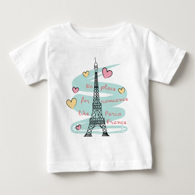 Eiffel Tower Paris France Baby T-Shirt (Front)
