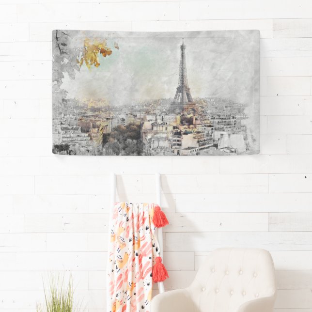 Eiffel Tower Paris France Banner – Elegant Paris (Insitu)
