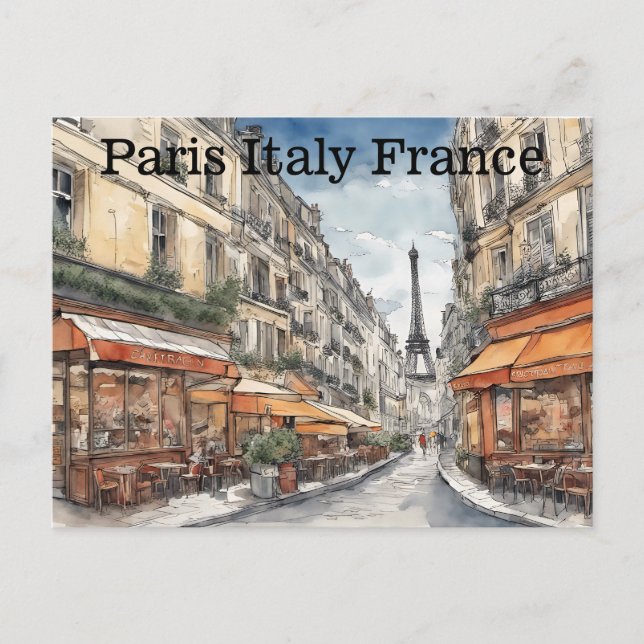 Eiffel Tower Paris France City Scene  Postcard (Front)