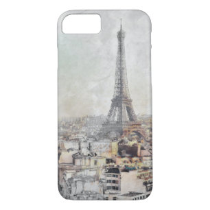 Eiffel Tower. Paris, France Classic Round Sticker iPhone 8/7 Case